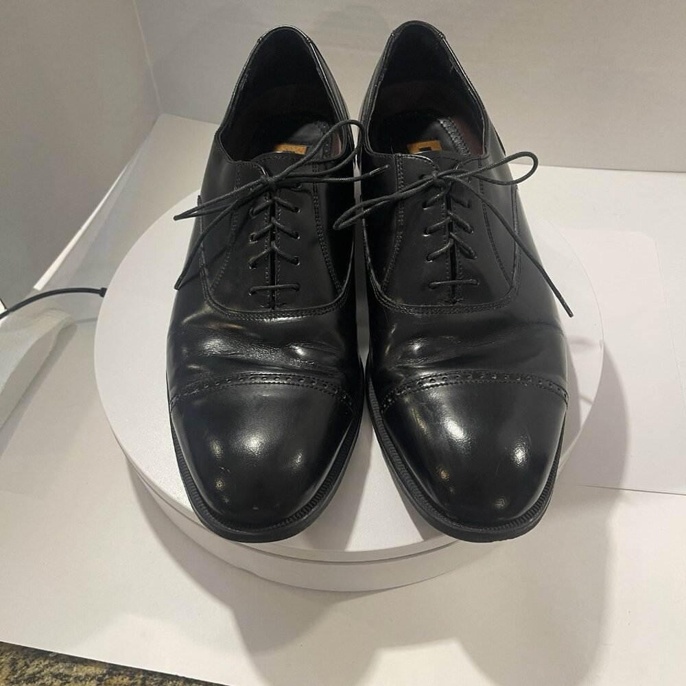 Florsheim Mens Black Leather Dress Lace Up Shoes Cap Toe 11.5D Oxford 20382